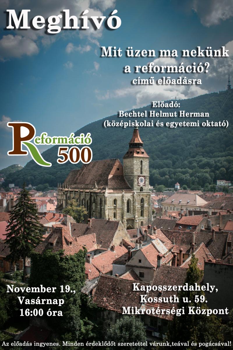 Mit üzen ma nekünk a reformáció